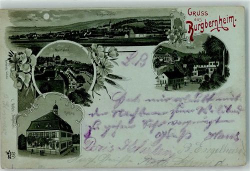 Burgbernheim 1899 Rathaus Waldbad Marktplatz