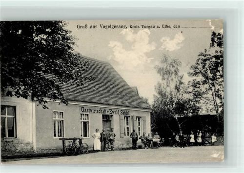04880 O7291 Vogelgesang b Torgau - Gasthaus Seidel Fahrräder
