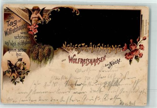 Wolfratshausen 1899 Neueste Aufnahme bei Nacht AK