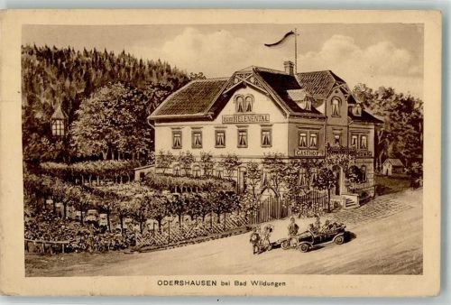 Odershausen 1918 Gasthaus zum Helenental Zeichnung