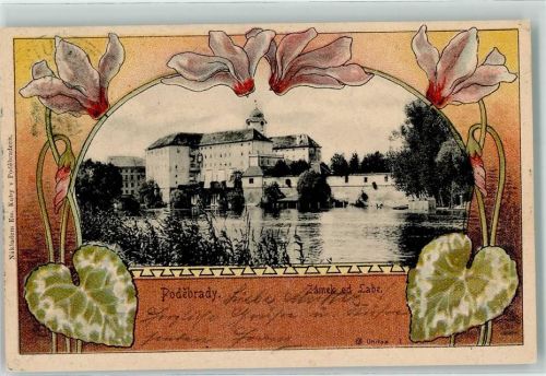 Podebrady Zamek od Labe Schloss an der Ebe