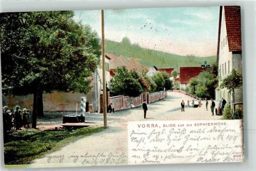 Vorra 1904 Sophienhöhe Brunnen Dorfstraße