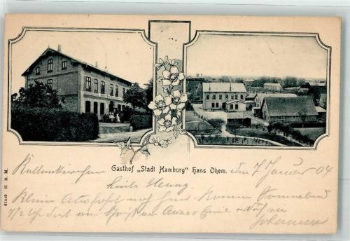 Kaltenkirchen 1904 Gasthaus Stadt Hamburg Ort lt. Stempel