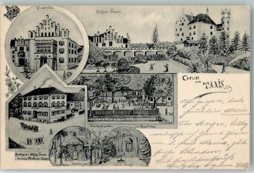 Taxis 1907 Fürstenbau Schloß Taxis Wirtschaftsgarten Gasthaus zu Schloß Taxis