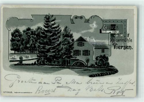 Viersen 1900 Gasthaus Kaisermühle Bahnpost