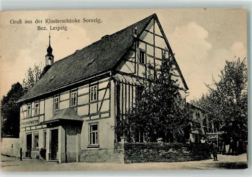 04769 O7261 Sornzig Foto AK Waldschänke Fachwerkhaus