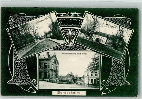 Bordesholm 1918 Heintzestraße Landratsamt Wildhofstraße Post