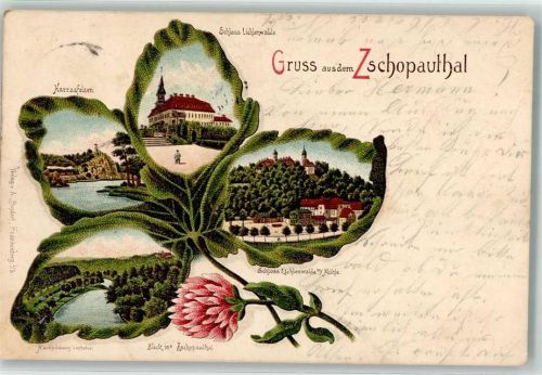 Zschopau 1901 Blatt Harasfelden Schloß Lichterwalde Zschopautal