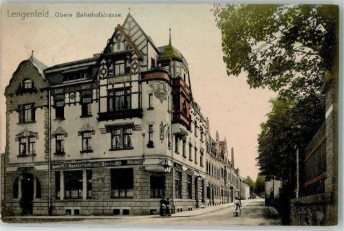 Lengenfeld 1908 Obere Bahnhofstraße Gasthaus zur Quetsche