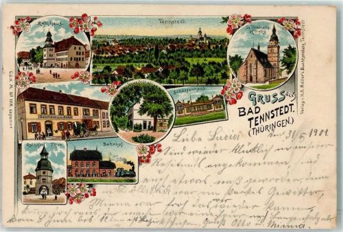 Bad Tennstedt Rathaus Schützenhaus Osthöfer Tor Gasthaus zum Anker Bahnhof