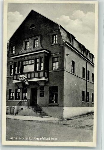 Niederfell Gasthaus Schunk Emailleschild