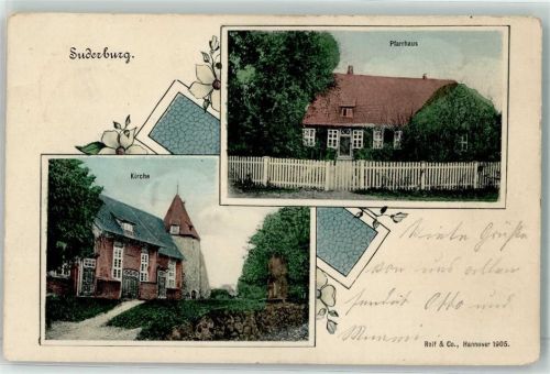 29556 W3113 Suderburg 1906 - Pfarrhaus Dorfkirche