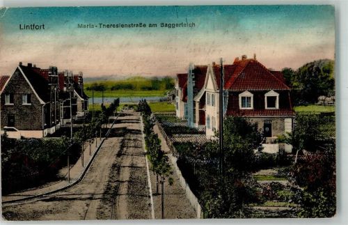 47475 W4132 Lintfort 1918 - Maria-Theresienstraße Baggerteich Villen