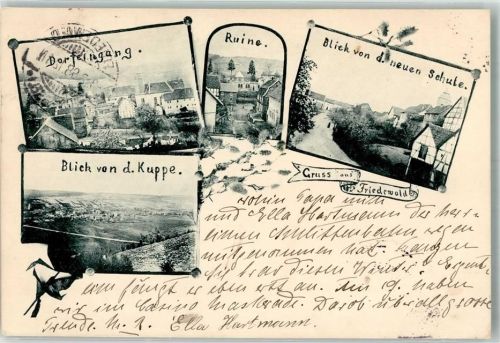 Friedewald 1899 An der Kuppe Ruine