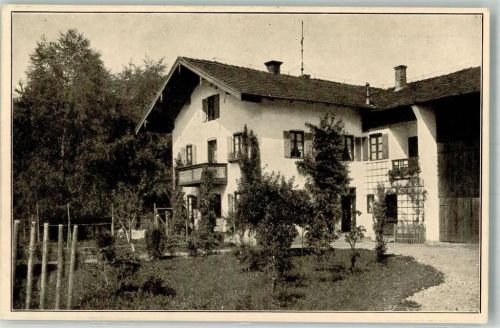 Grassau Gutshof-Pension Haus Weiher Gartenanlage