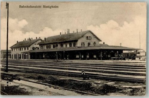 Bietigheim 1915 Bahnhof Bahngleise