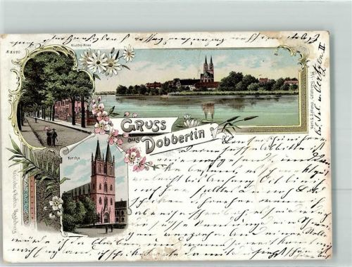 Dobbertin 1898 Kirche Kloster Allee