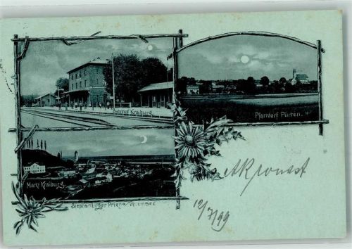 Kraiburg 1899 Bahnhof Kraiburg Pfarrdorf Pürten Markt Kraiburg