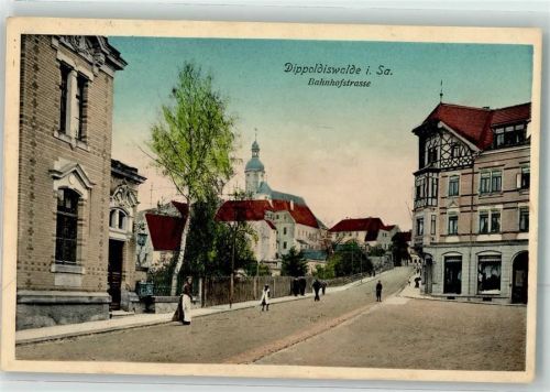 Dippoldiswalde 1915 Bahnhofstraße