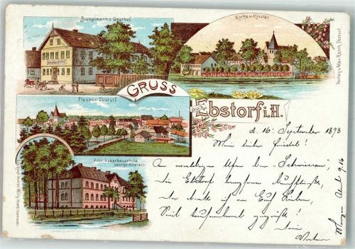 Ebstorf 1898 Kirche Kloster Gasthaus Bockelmann Ackerbauschule Georgs-Anstalt