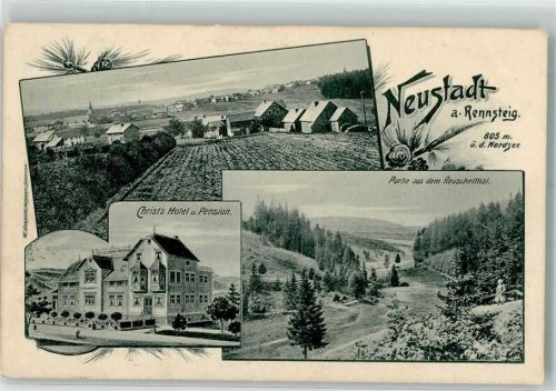 Neustadt 1909 Christs Hotel Pension Reuschelthal