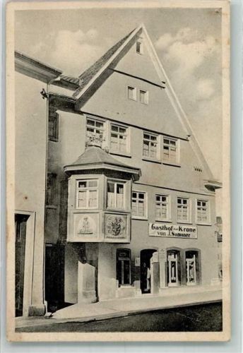 Pfullingen Gasthaus zur Krone Bahnpoststempel