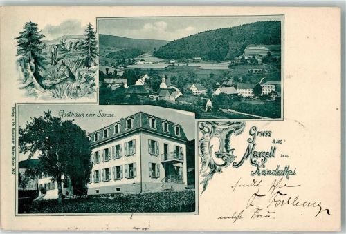 Marzell 1904 Kandertal Reh Gasthaus zur Sonne