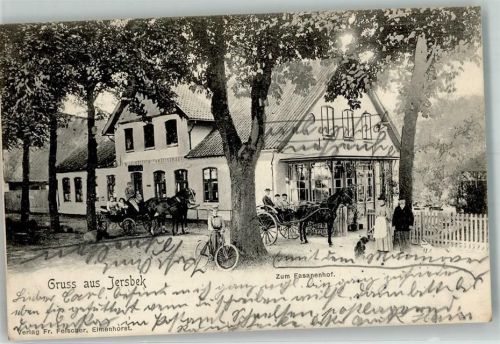 Jersbek 1901 Gasthaus zum Fasanenhof Fahrrad
