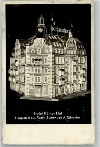 50667 W5000 Köln Hansaring 1934 - Hotel Kölner Hof Plasik-Zucker-Modell v. A. Schroeter