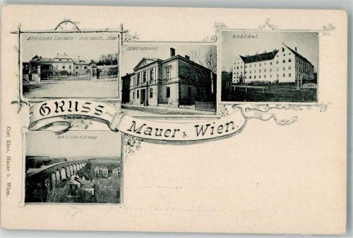 Wien Gemeindehaus Kaserne Wasserleitung OT Mauer