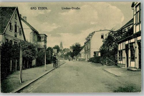 Bad Essen 1919 Linden-Straße Radfahrer