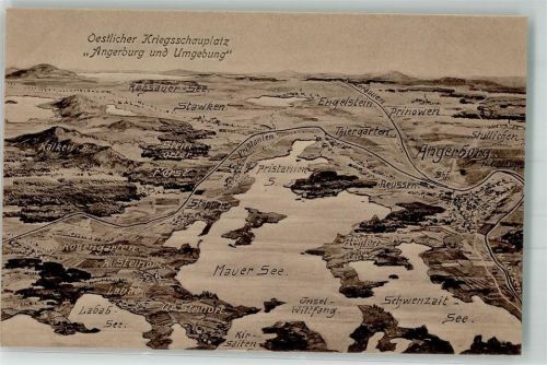 Angerburg sign. Felle , E. Vogelschau Östlicher Kriegsschauplatz