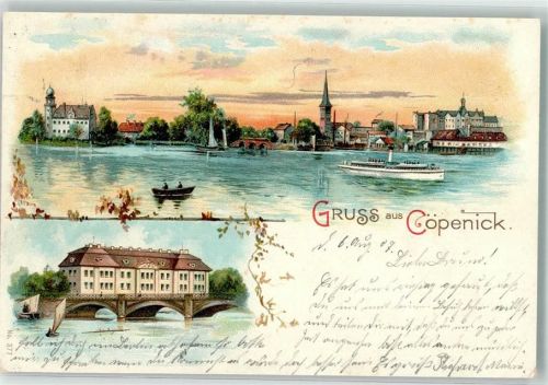 Köpenick 1907 Salondampfer Spreebrücke