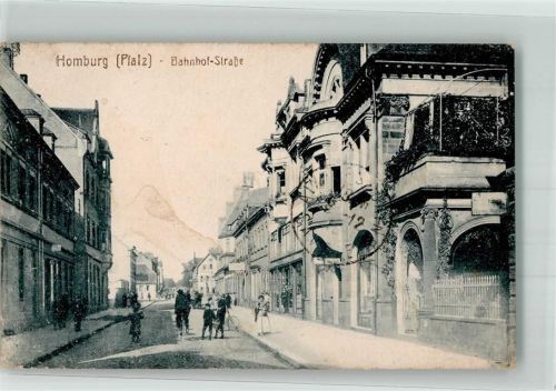Homburg 1918 Bahnhof Straße