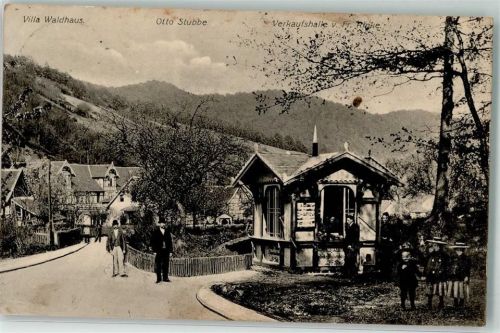 99755 O5508 Sülzhayn 1910 Foto AK Villa Waldhaus Verkaufshalle