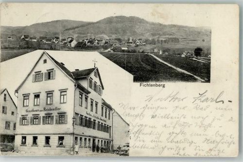 Fichtenberg 1909 Gasthaus zum Reichsadler