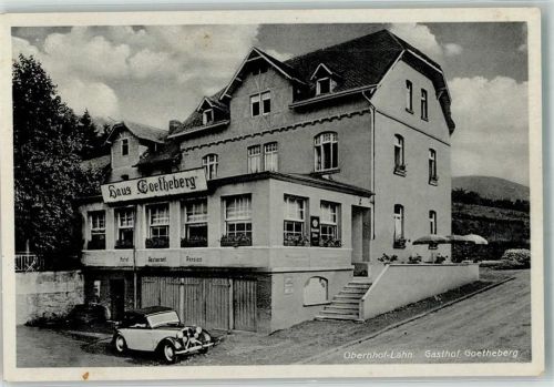 Obernhof Gasthaus "Goetheberg" Emailleschild