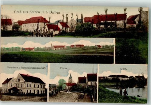 04758 O7261 Sörnewitz - Schmiede Materialwarengeschäft Kirche Möhla