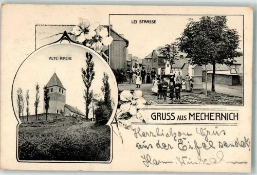 53894 W5353 Mechernich 1910 - Lei Straße Alte Kirche