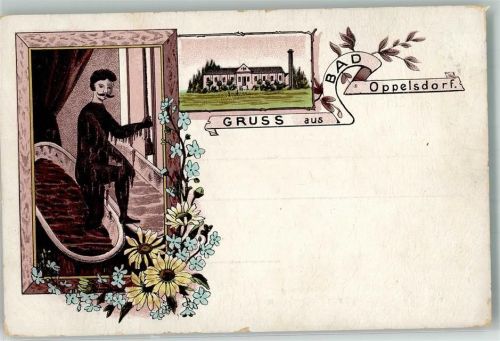 Bad Oppelsdorf Verläufer Druck um 1890 Kurbad Moorbad