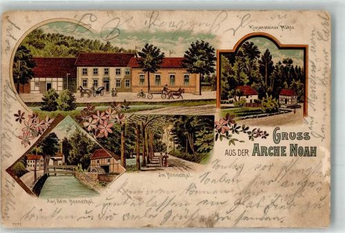 58802 W5983 Balve 1899 Lithographie Hönnetal Hotel Arche Noah Klusensteiner Mühle