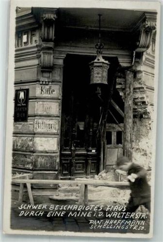 W8000 München Revolution Beschädigtes Haus durch eine Mine Walterstr. Foto Hoffmann Weimarer Republik 1918