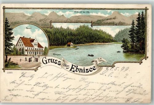 Fornsbach 1899 Hotel Ebnisee Ort handschriftlich