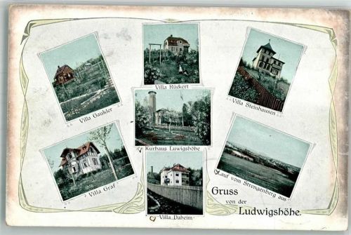 Rückersdorf 1907 Villa Gaukler- Rückert- Steinhausen Kurhaus Ludwigshöhe