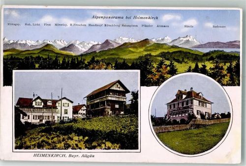Heimenkirch Alpenkette Bauernhäuser Verlag E. Felle-Isny