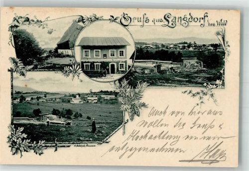 94264 W8371 Langdorf b Regen 1899 - Postexpedition Hotel Probst