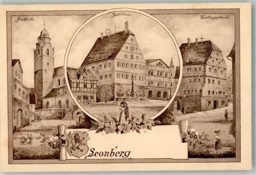 Leonberg 1910 Stadtkirche Rathaus Landtagsgebäude