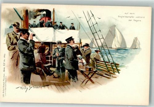 1900 Begleitdampfer während der Regatta