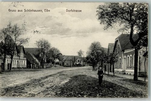 39524 O3520 Schönhausen Elbe 1915 - Dorfstraße