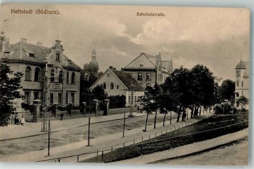 06333 O4270 Hettstedt , Sachs-Anh 1915 - Bahnhofstraße
